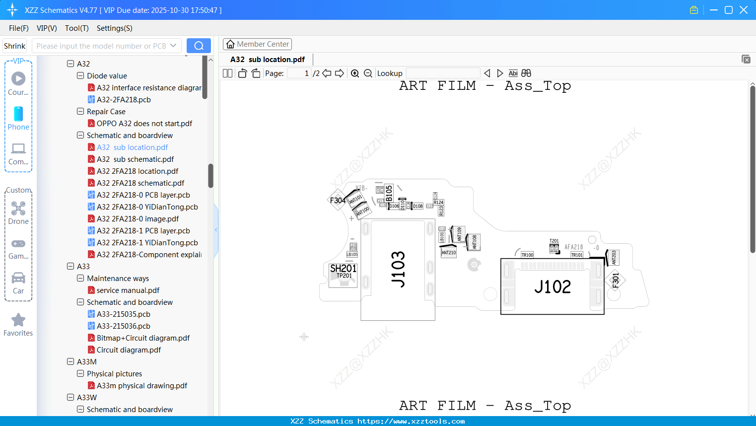 OPPO A32 Sub Location